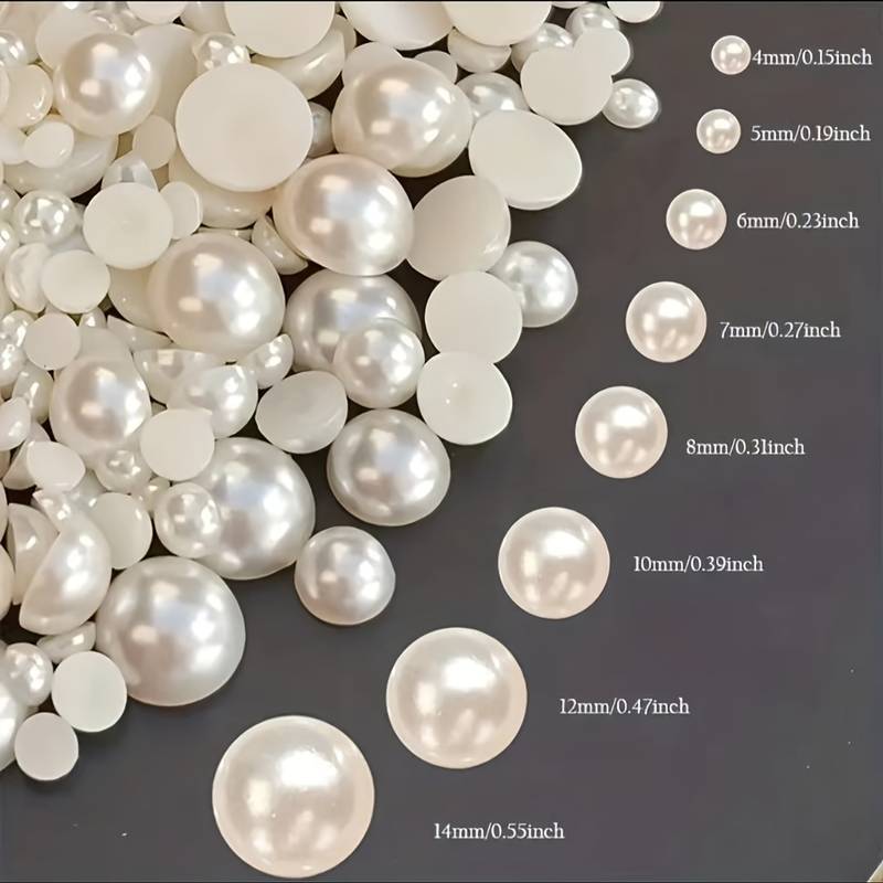 Multi Models Half Round Plastic Flat Pearl High Brightness - Temu